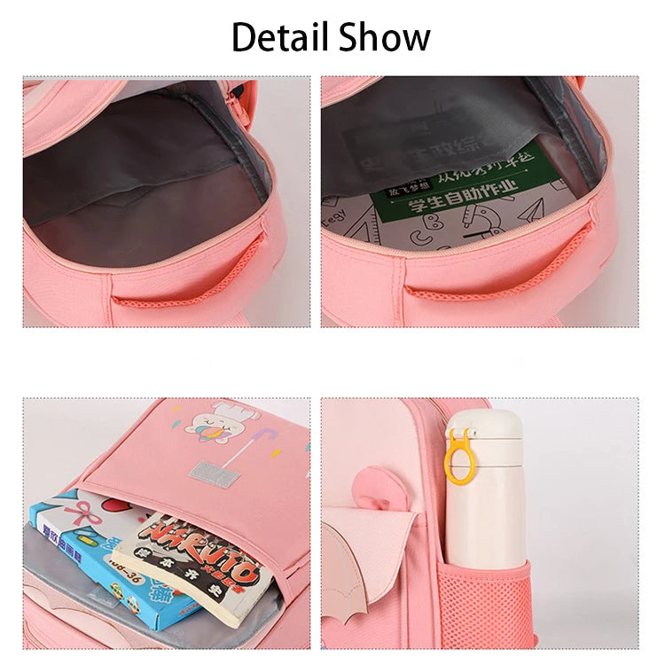 Cute Cartoon Kids School Backpack Oxford 30x40x19cm
