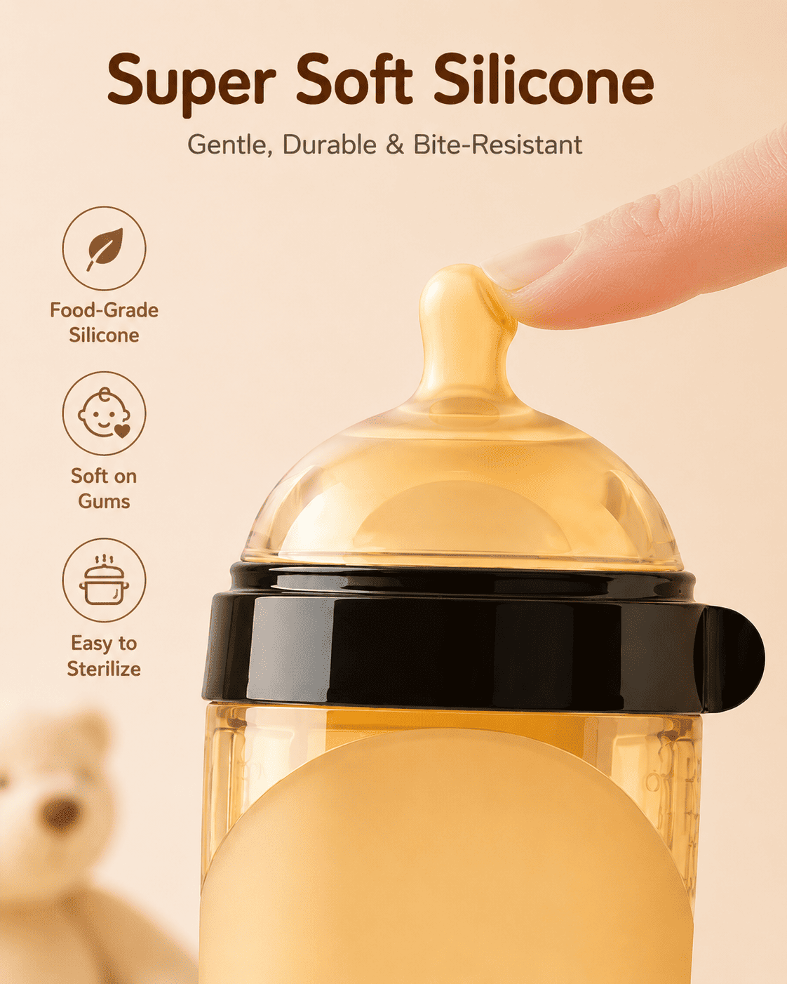 BPA-Free Silicone Baby Feeding Bottle