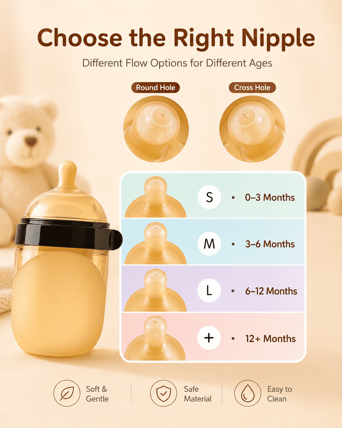 BPA-Free Silicone Baby Feeding Bottle