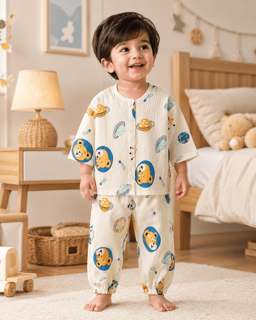 Bunny Balloon Cotton Night Suit Set