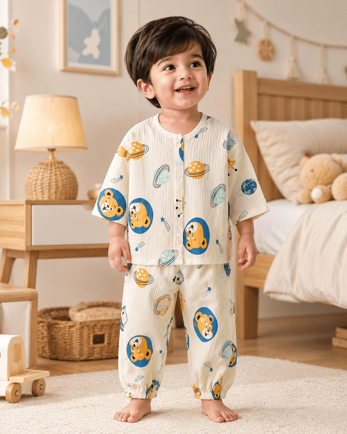 Bunny Balloon Cotton Night Suit Set