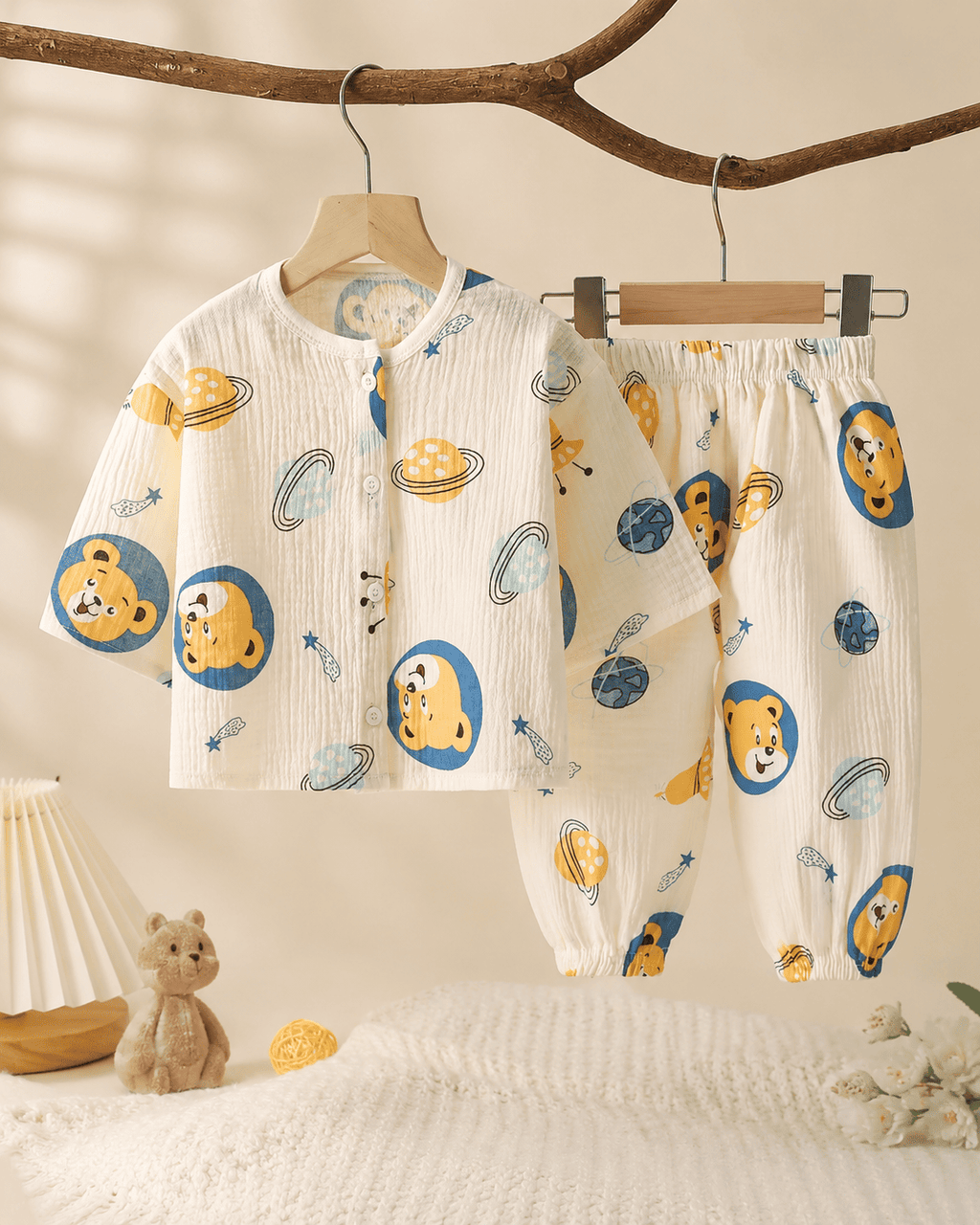 Bunny Balloon Cotton Night Suit Set