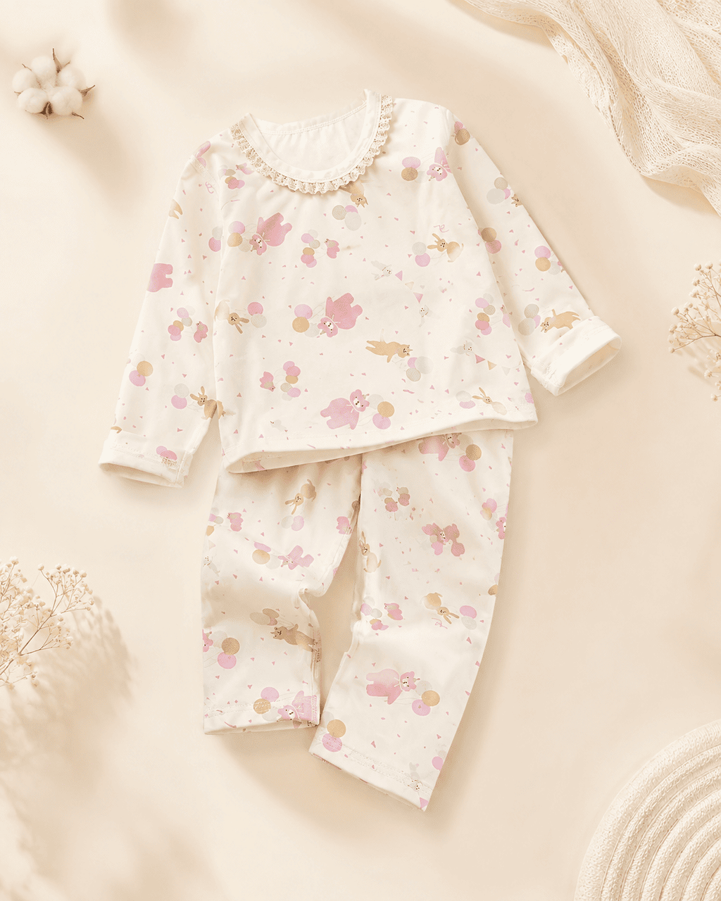 Bunny Balloon Cotton Night Suit Set
