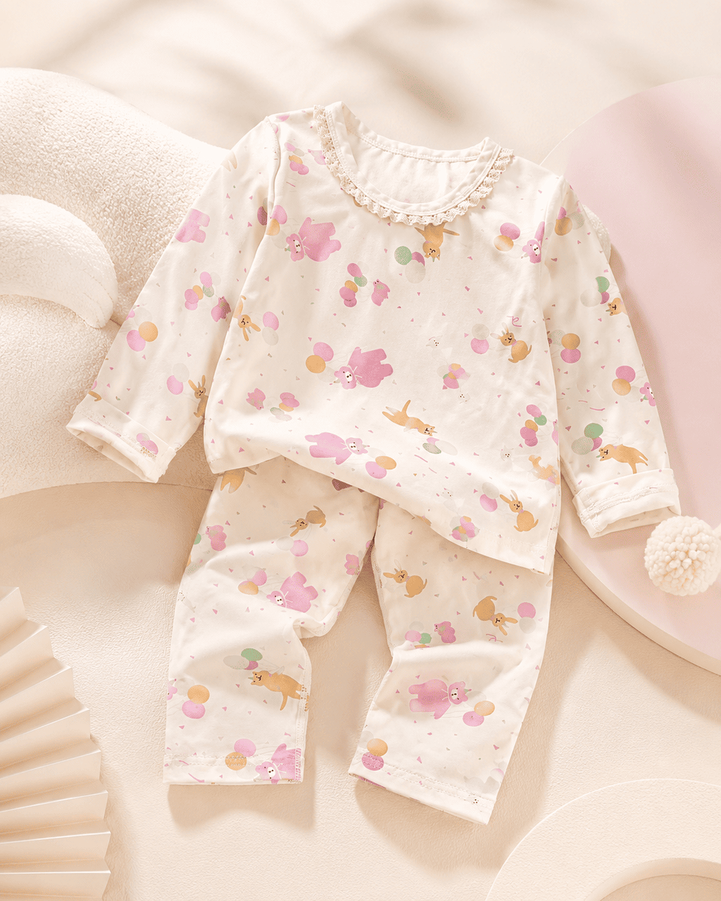 Bunny Balloon Cotton Night Suit Set