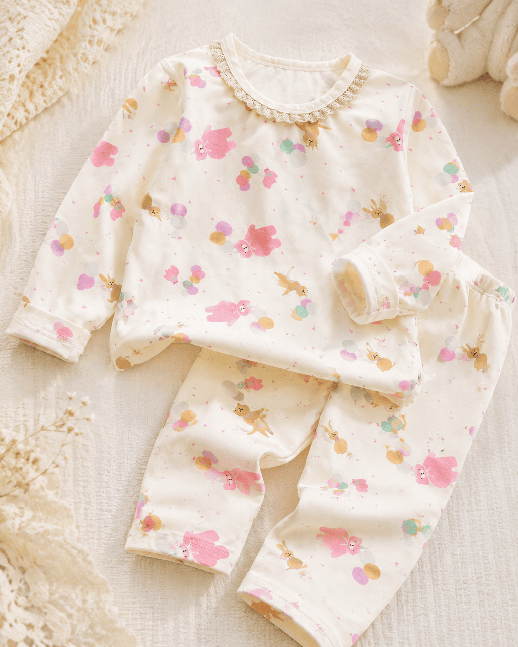 Bunny Balloon Cotton Night Suit Set