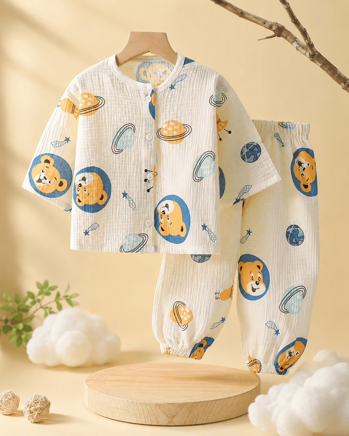 Bunny Balloon Cotton Night Suit Set