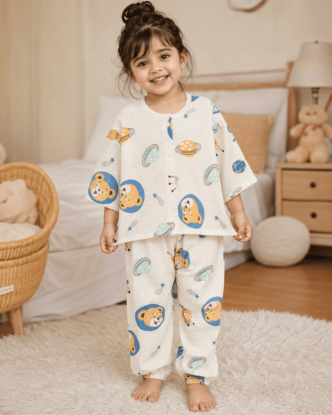 Bunny Balloon Cotton Night Suit Set