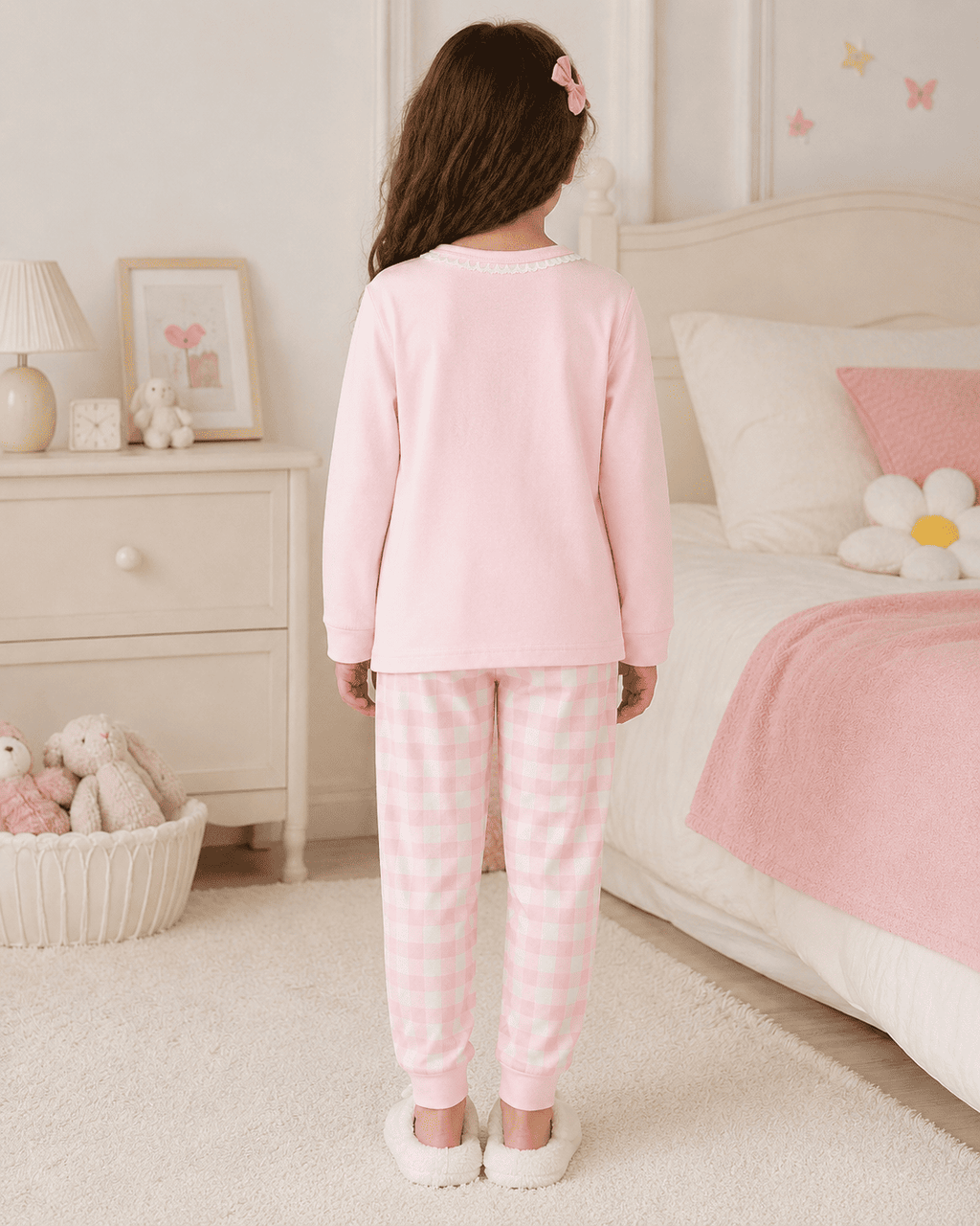 Carousel Print Checkered Night Suit