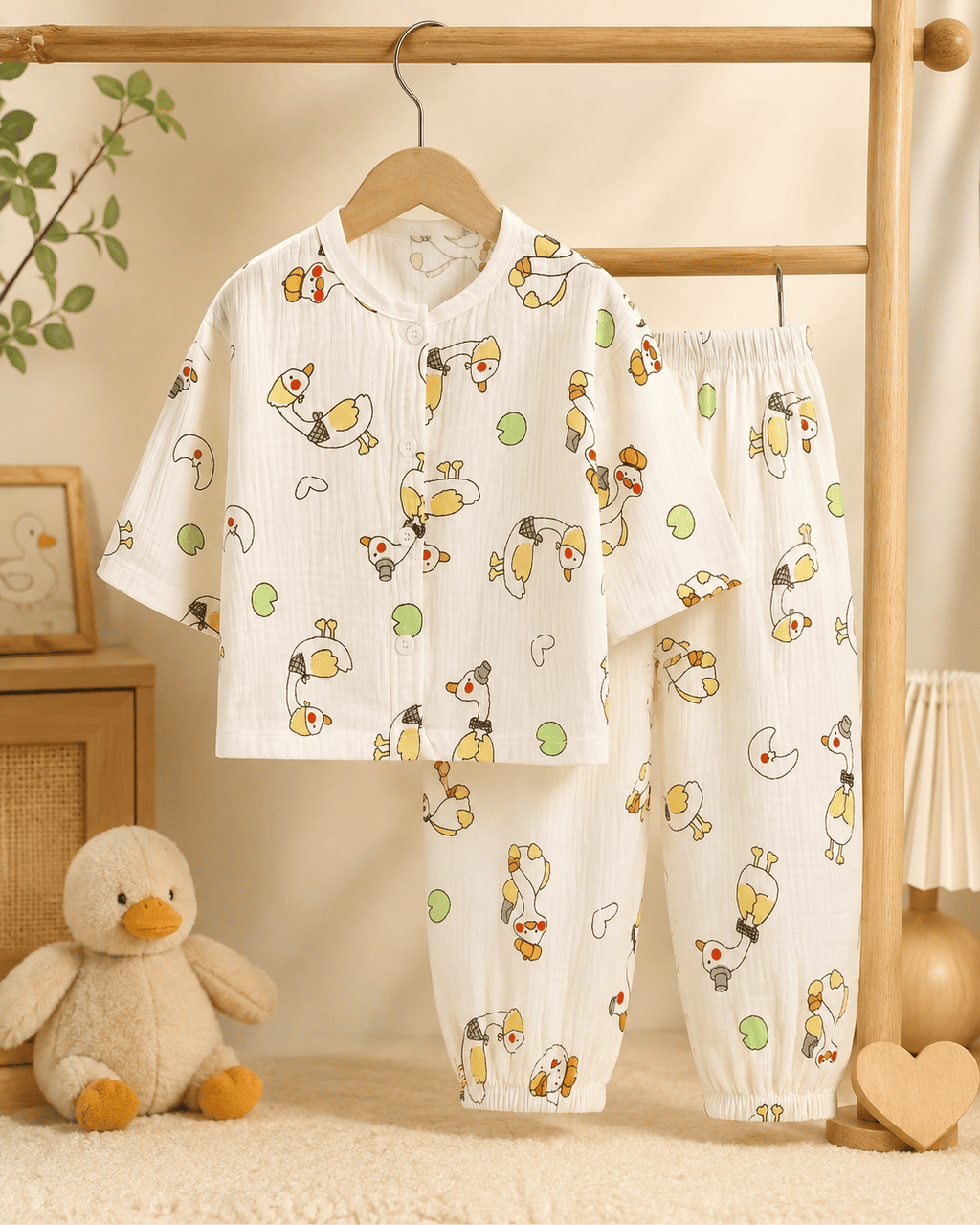 Duck Print Cotton Night Suit Set