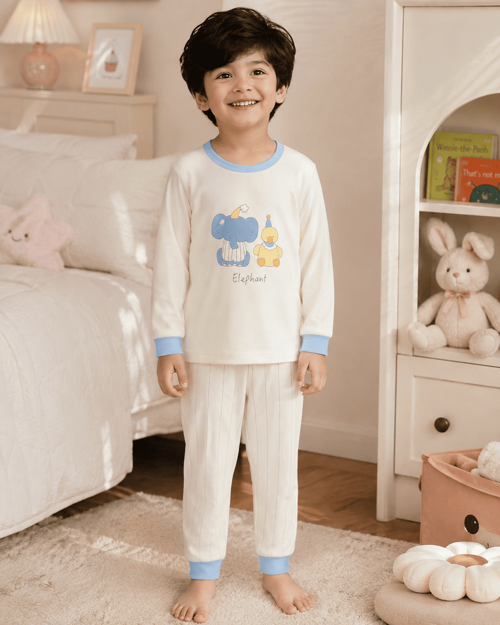 Elephant & Duck Print Night Suit