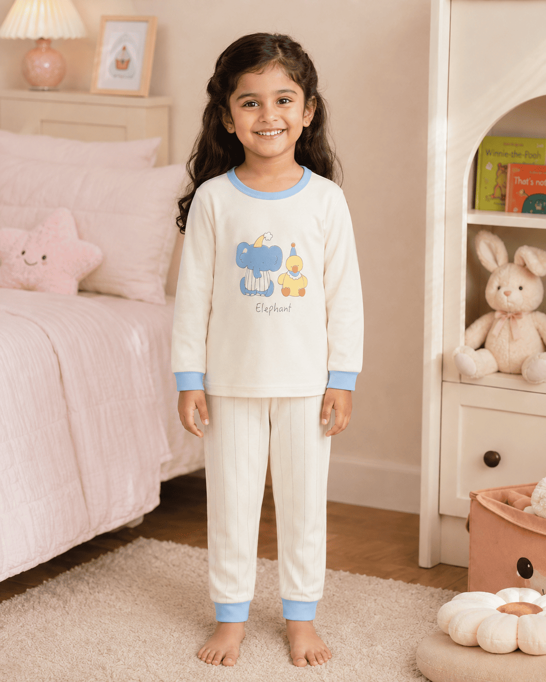 Elephant & Duck Print Night Suit