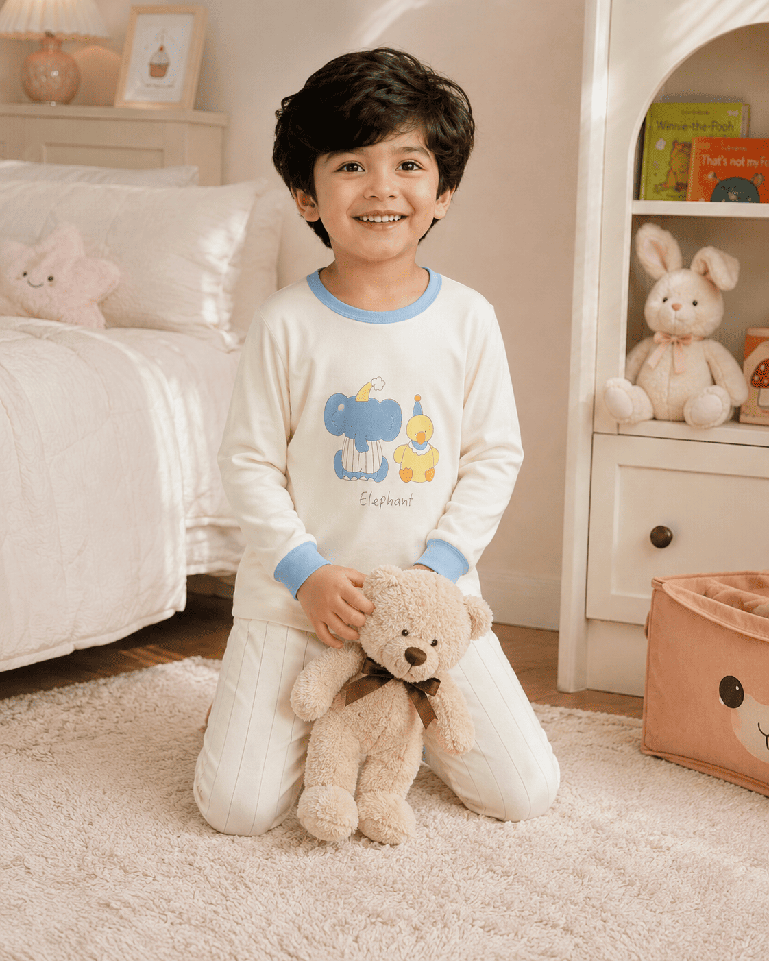 Elephant & Duck Print Night Suit
