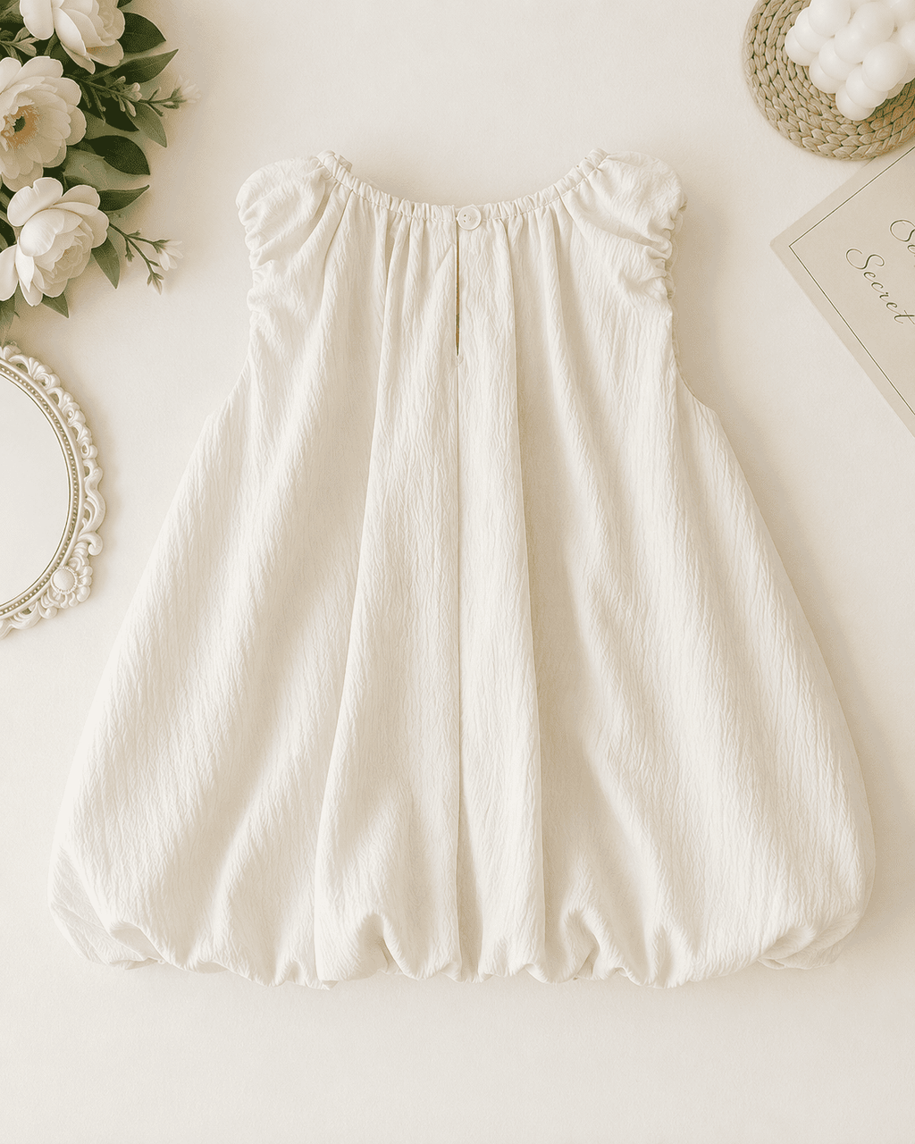 Girls Bowknot Bubble Dress