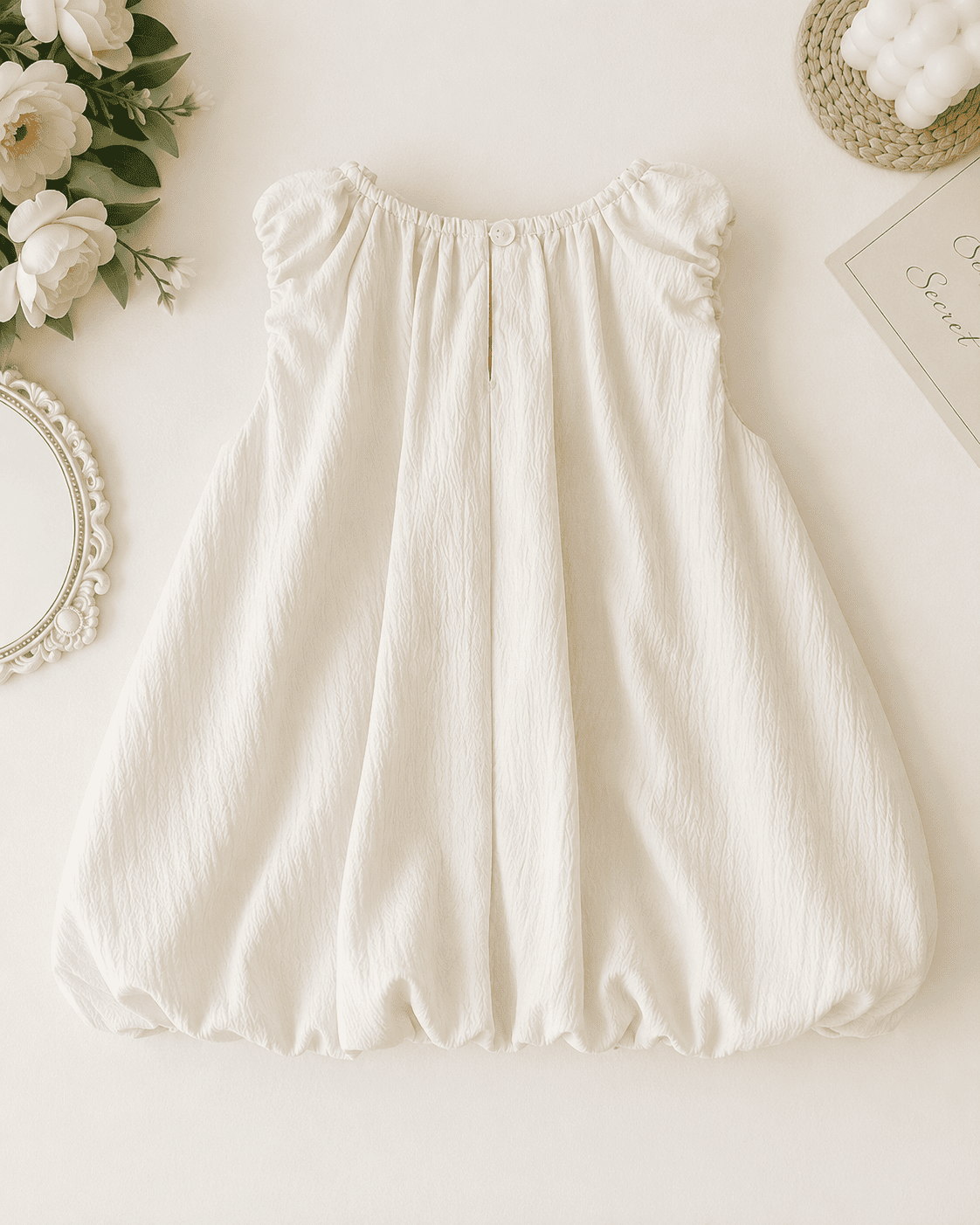 Girls Bowknot Bubble Dress