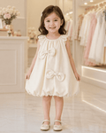 Girls Bowknot Bubble Dress