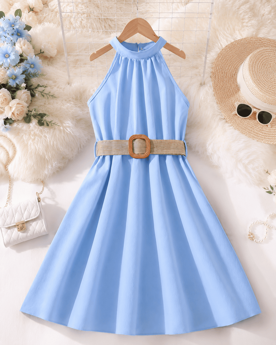 Girls Halter Neck Summer Dress
