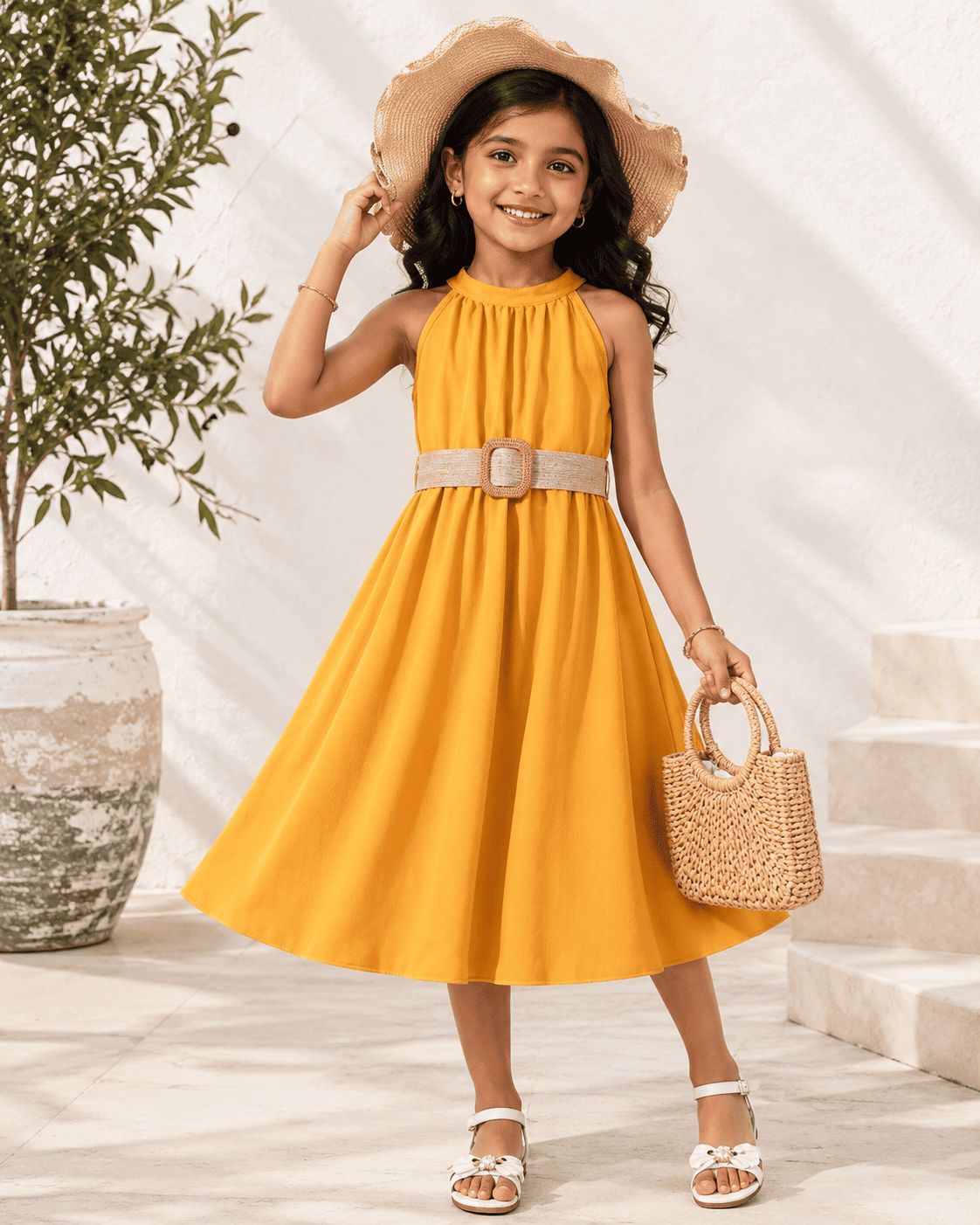 Girls Halter Neck Summer Dress