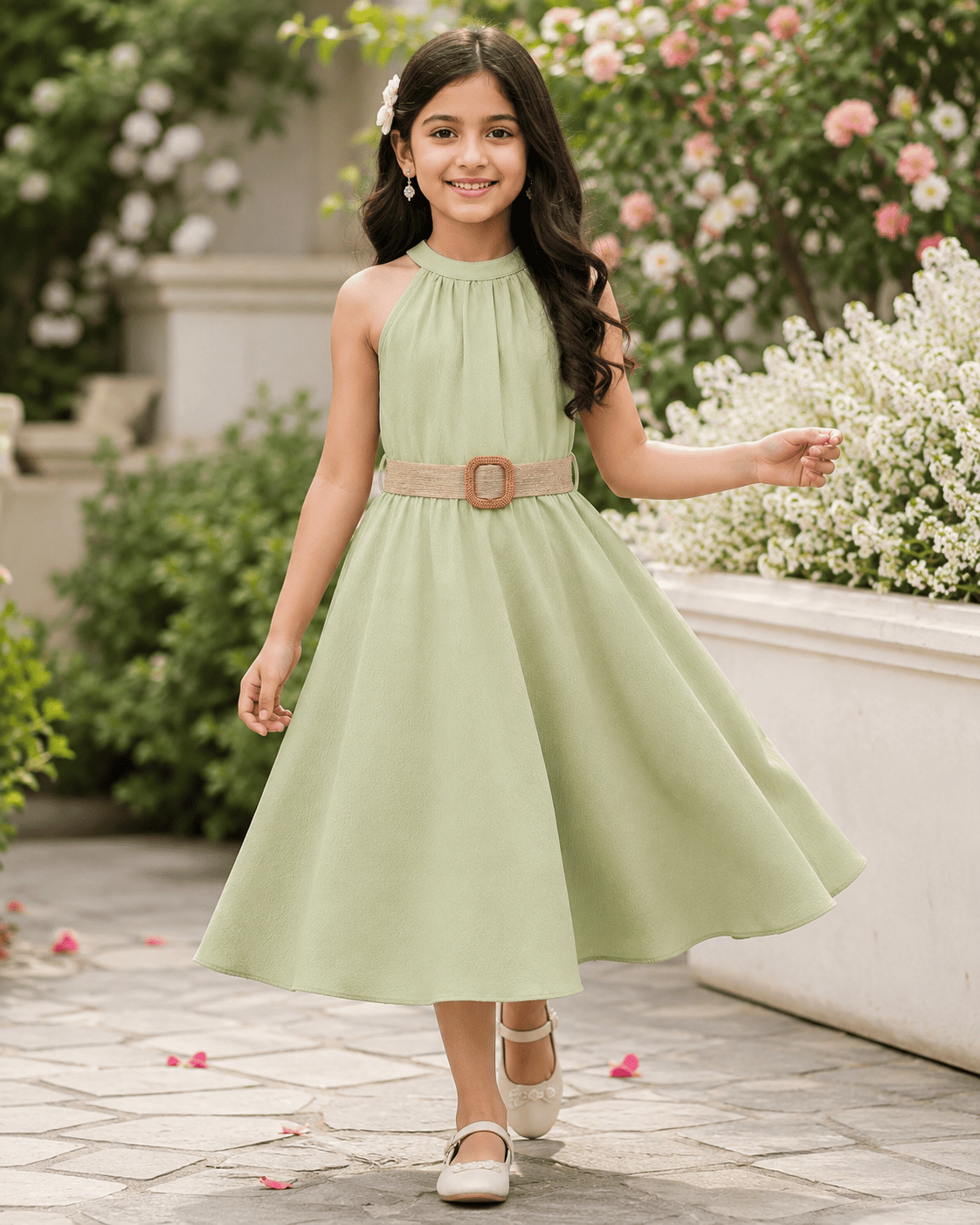 Girls Halter Neck Summer Dress
