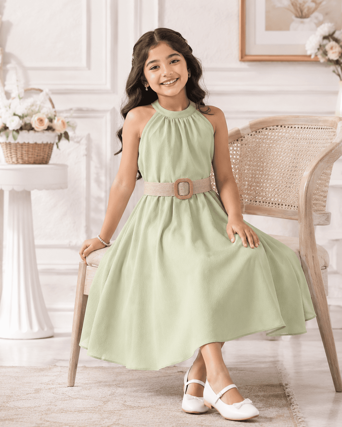 Girls Halter Neck Summer Dress