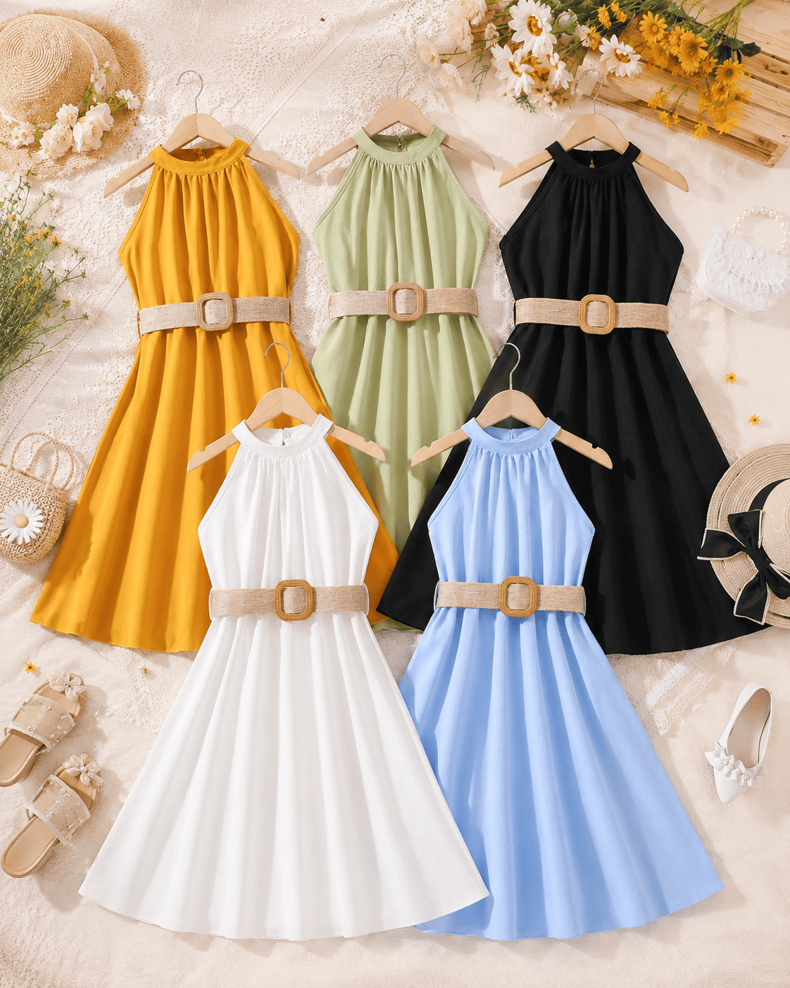 Girls Halter Neck Summer Dress