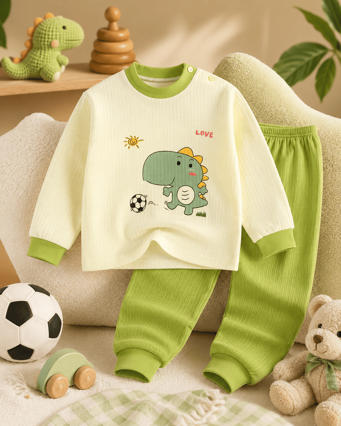Green Dinosaur Pajama