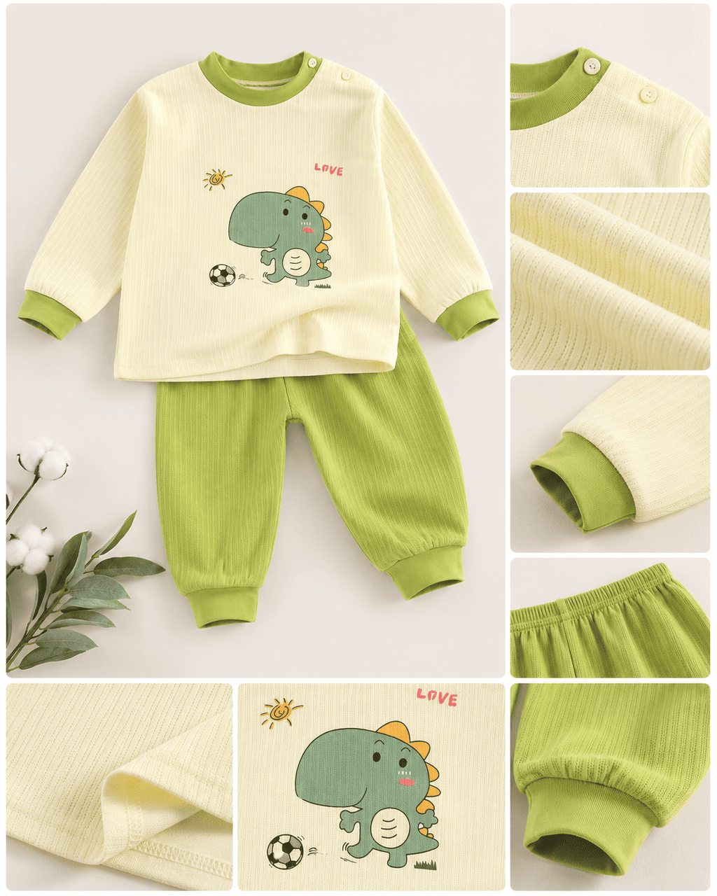 Green Dinosaur Pajama
