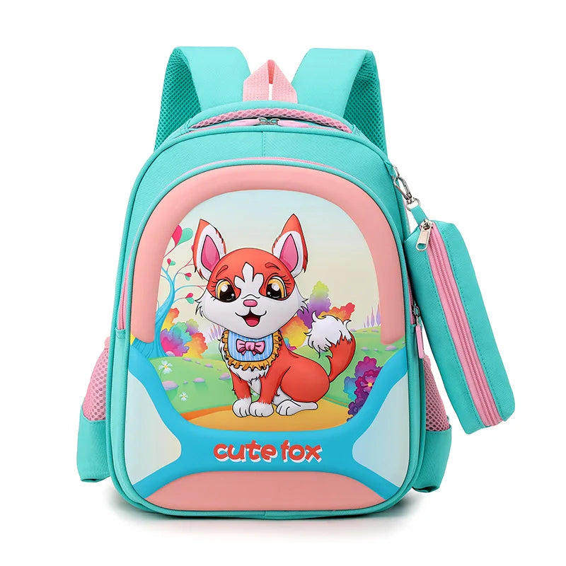 Kids 3D Print Cartoon Backpack for Primary School Students Toddlers