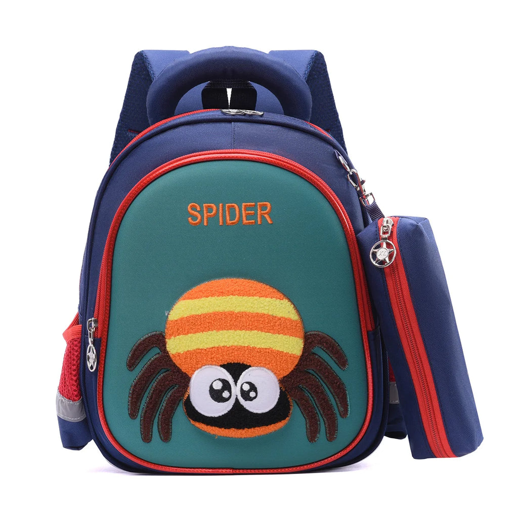 Kids Cartoon Animal Butterfly Backpack and Pencil Bag Set 2-Piece
