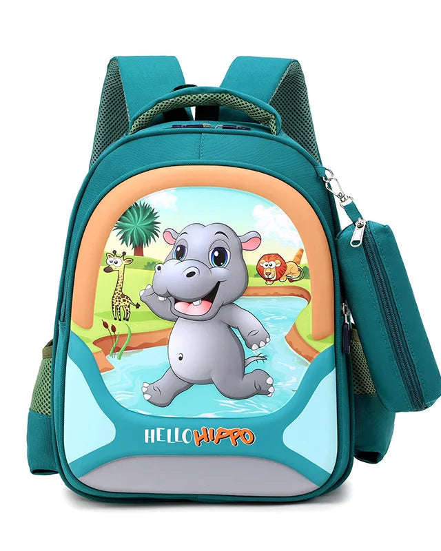 Kids 3D Print Cartoon Backpack for Primary School Students Toddlers