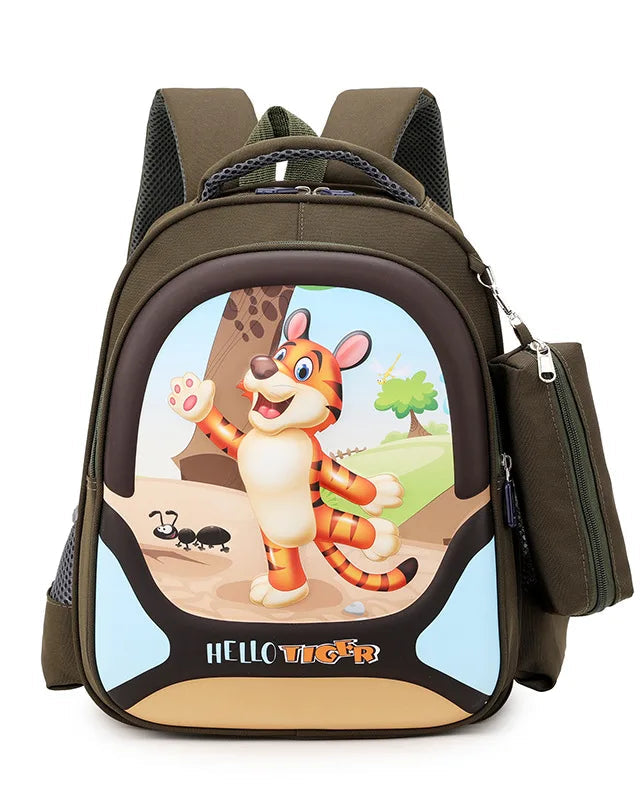 Kids 3D Print Cartoon Backpack for Primary School Students Toddlers