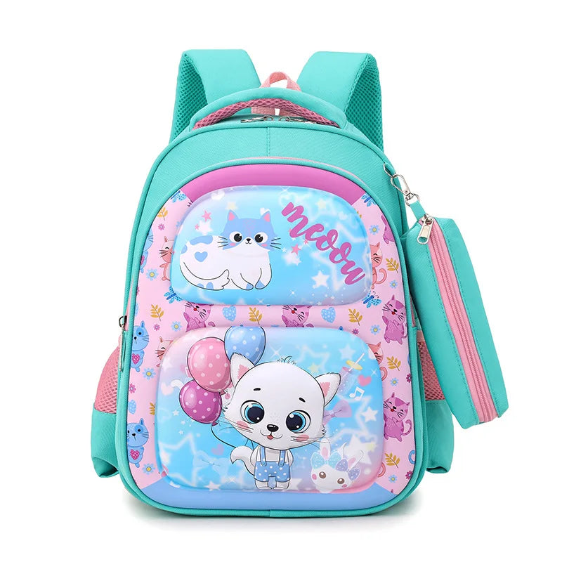 Kids 3D Print Cartoon Backpack for Primary School Students Toddlers