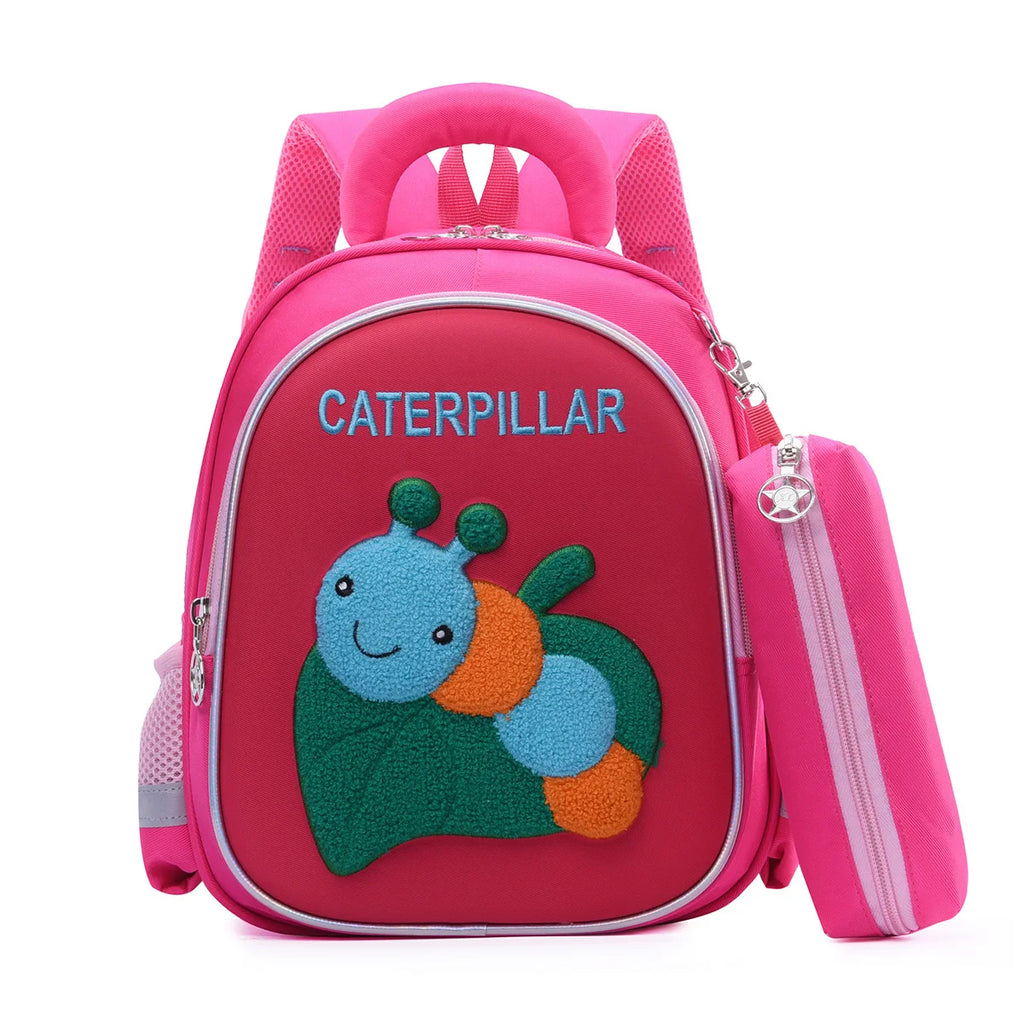 Kids Cartoon Animal Butterfly Backpack and Pencil Bag Set 2-Piece