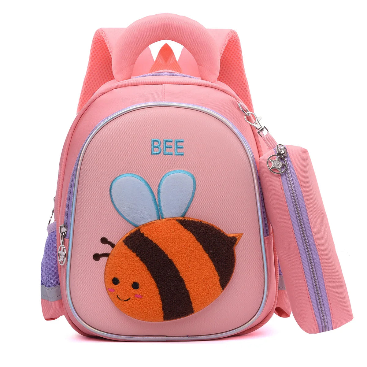 Kids Cartoon Animal Butterfly Backpack and Pencil Bag Set 2-Piece