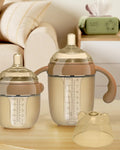 BPA-Free Silicone Baby Feeding Bottle Set with Slow Flow Nipple