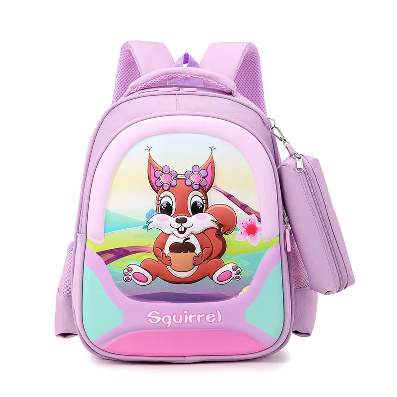 Kids 3D Print Cartoon Backpack for Primary School Students Toddlers