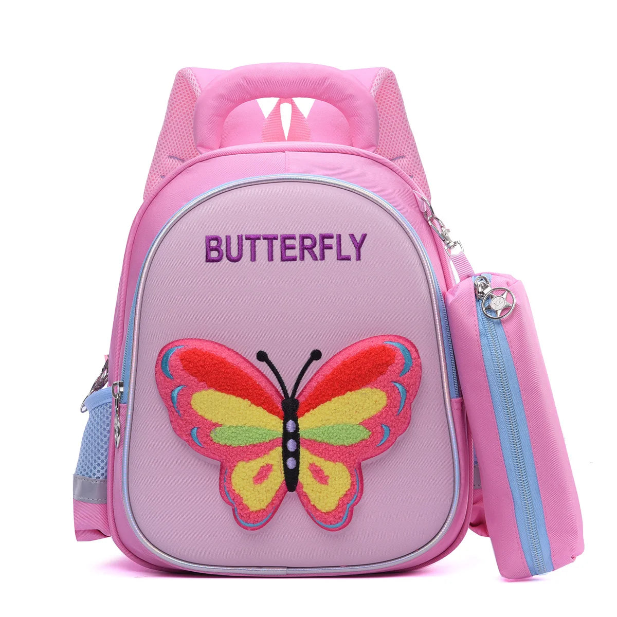 Kids Cartoon Animal Butterfly Backpack and Pencil Bag Set 2-Piece