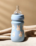 Cartoon Animal Baby Feeding Bottle 250ml BPA-Free Silicone PPSU for 1-2 Years