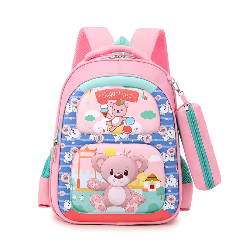 Kids 3D Print Cartoon Backpack for Primary School Students Toddlers
