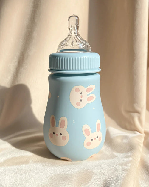 Cartoon Animal Baby Feeding Bottle 250ml BPA-Free Silicone PPSU for 1-2 Years