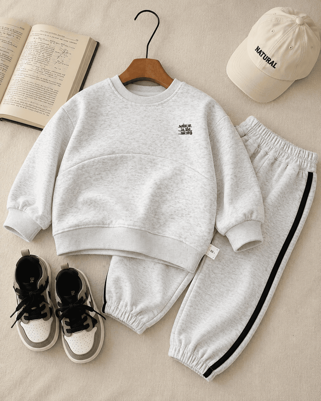 Kids Contrast Stripe Sweatshirt And Jogger Pants Set