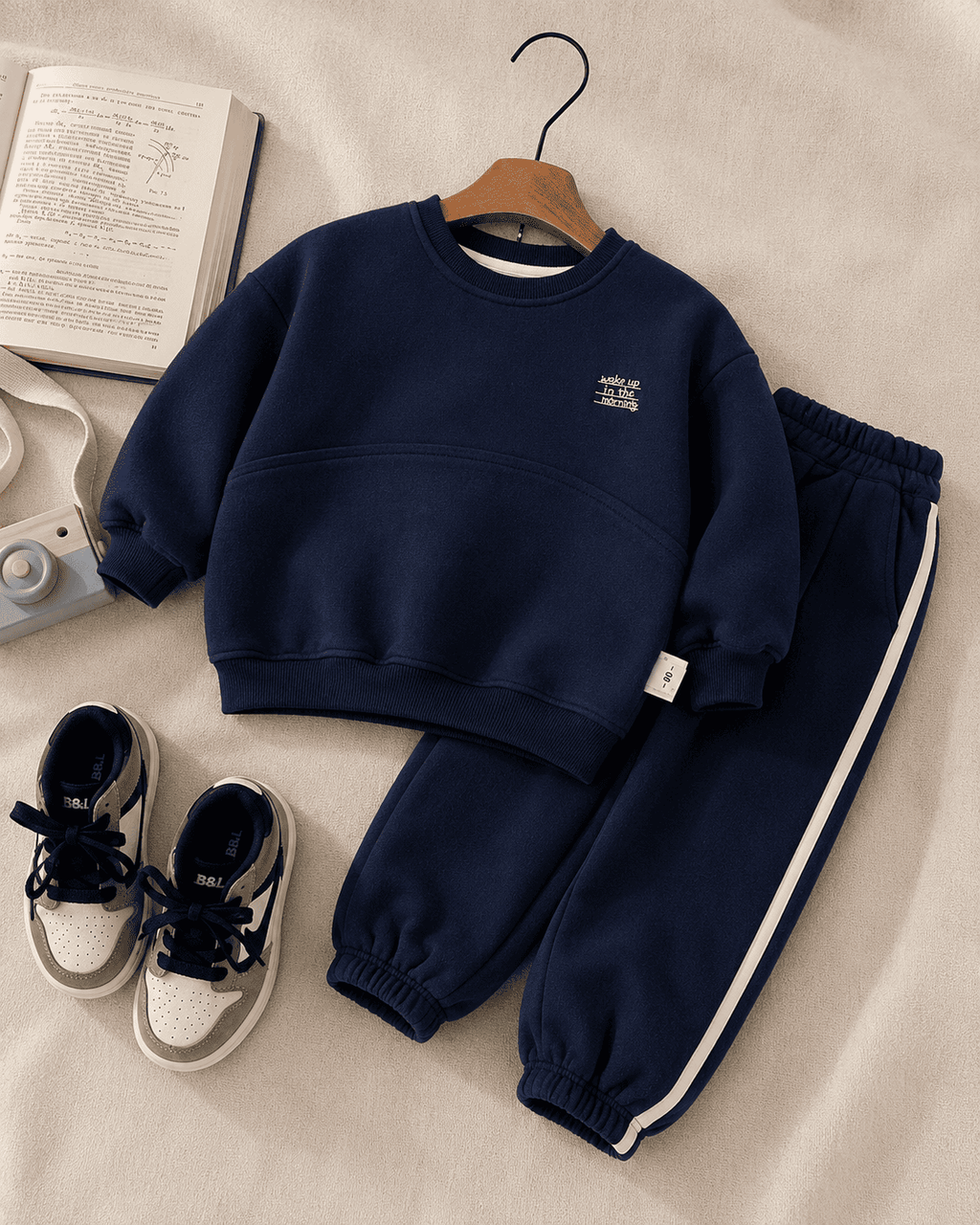 Kids Contrast Stripe Sweatshirt And Jogger Pants Set