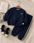 Kids Contrast Stripe Sweatshirt And Jogger Pants Set