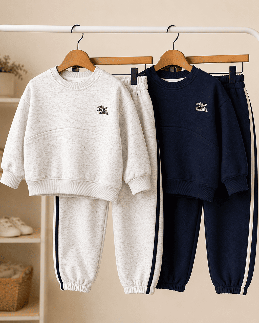 Kids Contrast Stripe Sweatshirt And Jogger Pants Set