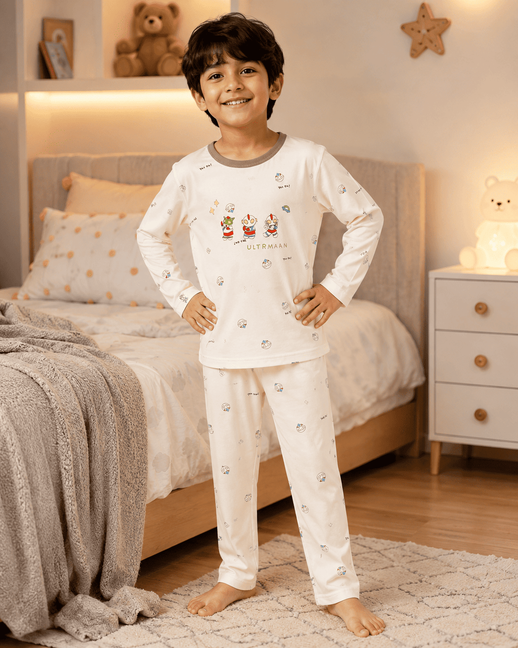 Kids Full-Sleeve Night Suit Set