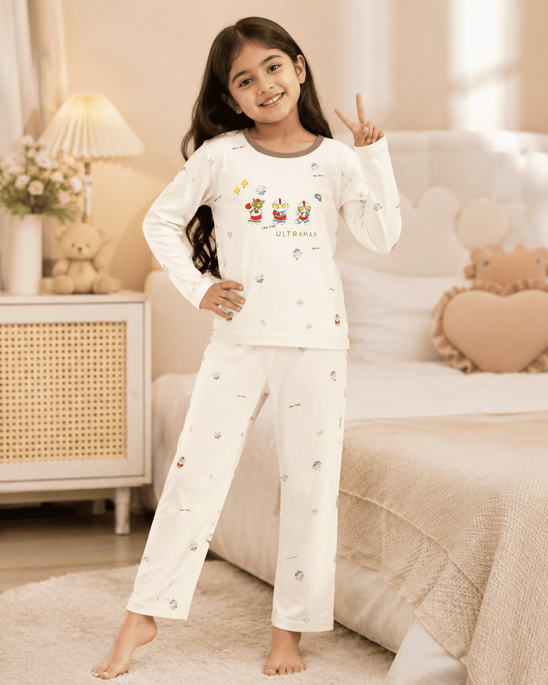 Kids Full-Sleeve Night Suit Set