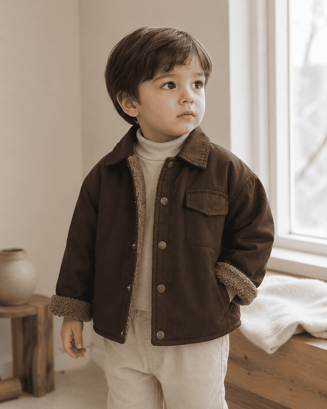 Kids Collar Winter Jacket