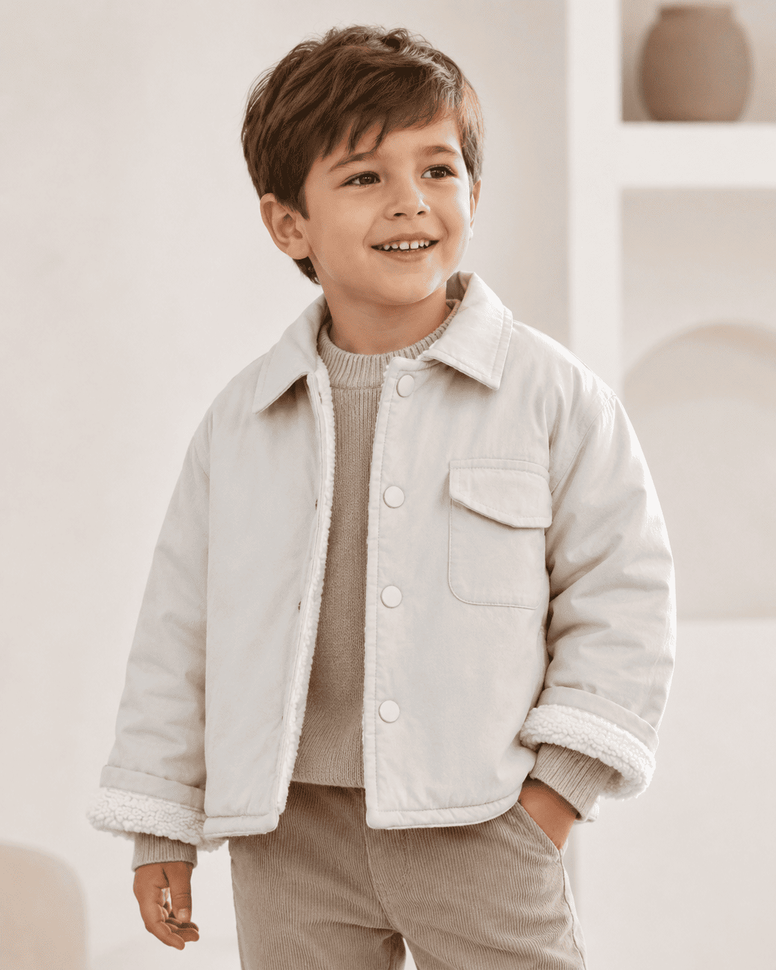 Kids Collar Winter Jacket