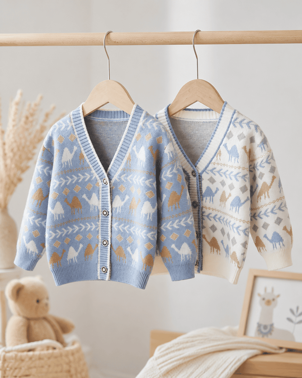 Knit V-Neck Button Cardigan Coat