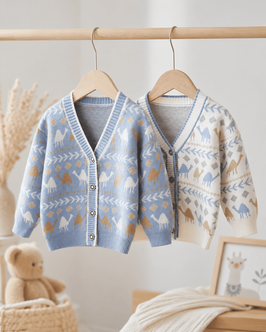Knit V-Neck Button Cardigan Coat