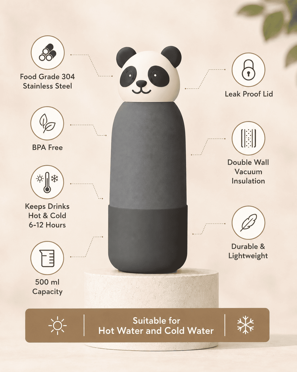 Panda Kids Water Bottle
